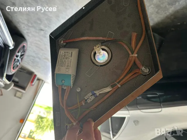 ромбовидна лампа за таван с луничка 12 волта цена 25 лв - 12 волта с трафче на Осрам -ромба е с разм, снимка 2 - Лампи за таван - 47268123
