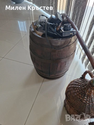 Старо дъбово буре 30литра., снимка 3 - Антикварни и старинни предмети - 51038670