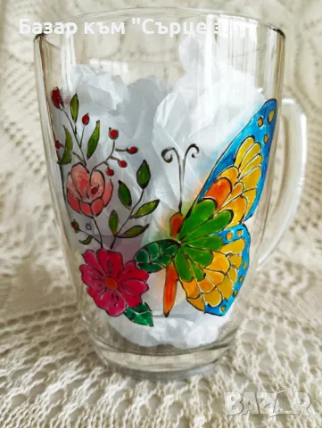 Ръчно рисувани чаши, подложки, снимка 4 - Други - 21980542