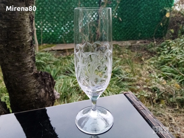 Кристални чаши за вино - 4 бр., снимка 3 - Чаши - 53774082