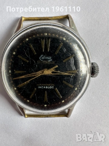 Swiss made EDMА. Работещ., снимка 2 - Антикварни и старинни предмети - 53694470