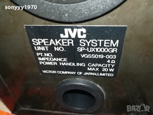 JVC SP-U1000GR 2БР ТОНКОЛОНИ ВНОС SWISS 3008252038LCHERY, снимка 14 - Тонколони - 51546171