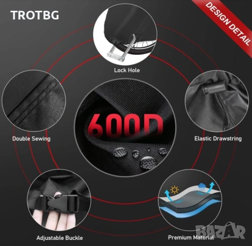 Zettum покривало за велосипеди, снимка 2 - Аксесоари за велосипеди - 53841638