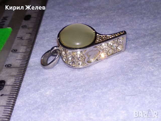 ФИГУРАЛЕН ФЕШЪН-АРТ МЕДАЛЬОН с БЯЛА ПОЗЛАТА и ПОЛИРАН ЛУНЕН КАМЪК и ИСКРЯЩИ ФАСЕТ КРИСТАЛИ 71221, снимка 12 - Колиета, медальони, синджири - 41622873