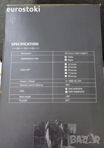 Интелигентни външни светлини LPHIANX, 30 м, 80 LED, RGB смарт постоянни външни светлини, управление , снимка 10 - Външни лампи - 51705098