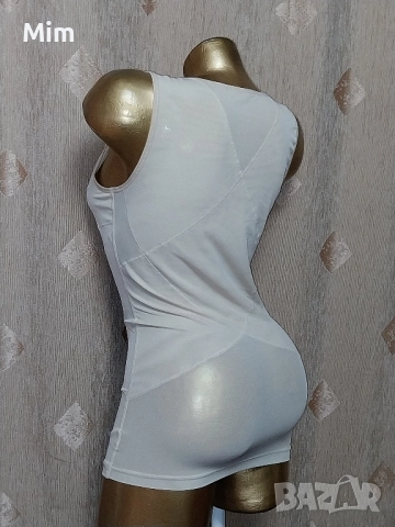 М Моделираща къса рокля в цвят телесен , снимка 4 - Рокли - 52082848