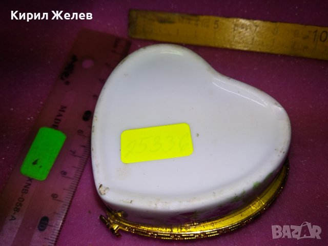 КРАСИВА ПОРЦЕЛАНОВА КУТИЙКА За БИЖУТА - СЪРЧИЦЕ с ФЛОРАЛНА ТЕМАТИКА на КАПАЧЕТО 42859, снимка 5 - Други ценни предмети - 44312288