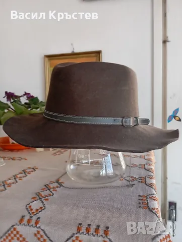 Филцова шапка кафява, 100% вълна, обиколка 59 см., Лятно намаление!, снимка 1