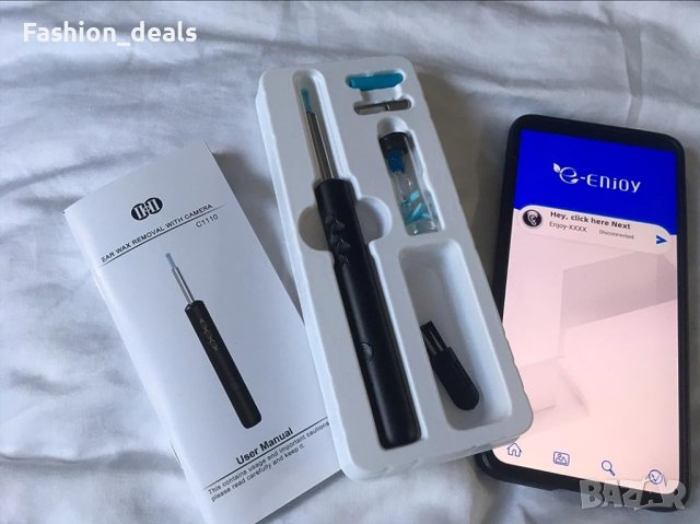 Нов Комплект за отстраняване на ушна с камера черни точки отоскоп, снимка 9 - Други - 42020235