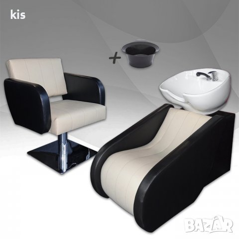 Промоционален фризьорски пакет Wave с модерен дизайн - крем бял и черен, снимка 1 - Друго оборудване - 39252320