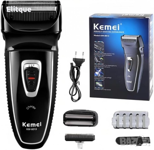 Тример за мъже Kemei KM-8013 с миеща се глава, Черен, снимка 9 - Тримери - 52832122