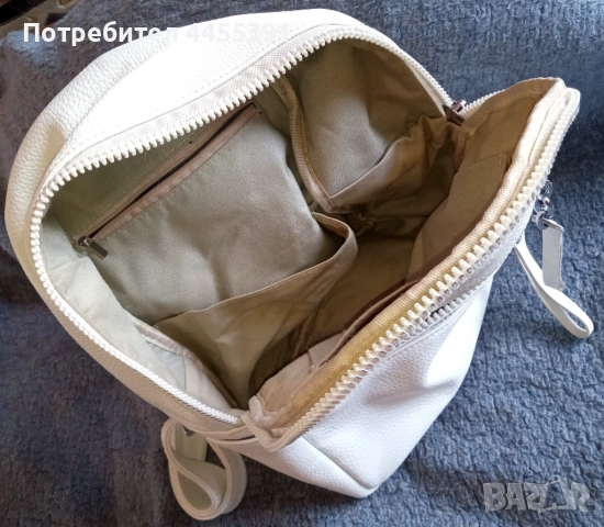 Елегантна дамска бяла раница, снимка 6 - Чанти - 51450854