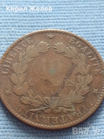 Рядка монета 10 сантима 1886г. Франция Трета република за КОЛЕКЦИОНЕРИ 30407, снимка 2 - Нумизматика и бонистика - 42682786