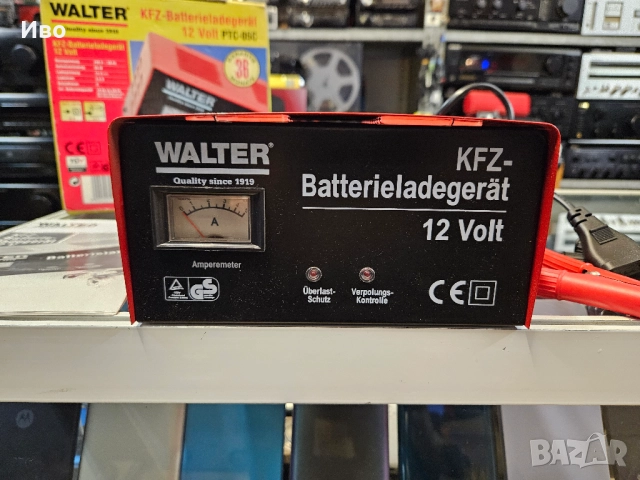 Зарядно за акумулатор Walter PTC-05C 12 Volt. Автомобилно зарядно. НОВО!, снимка 4 - Аксесоари и консумативи - 52403613