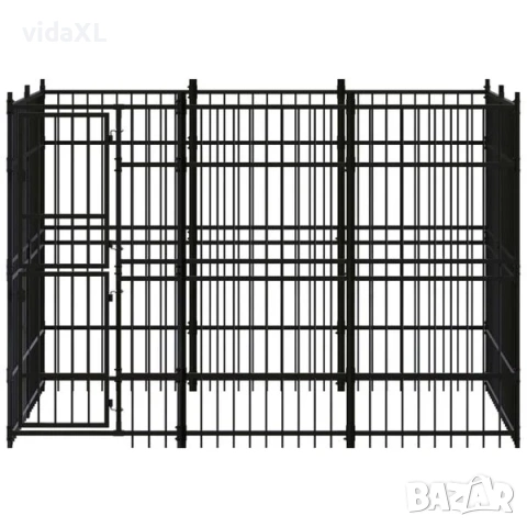 vidaXL Дворна клетка за кучета, стомана(SKU:3097957), снимка 2 - Други стоки за животни - 53785374