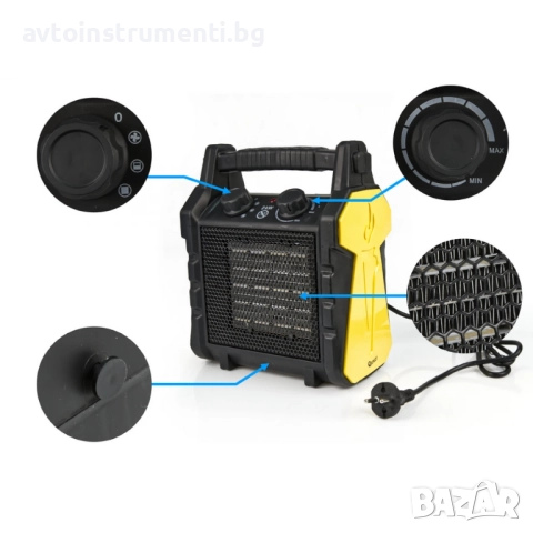 Електрическа печка / калорифер 2kW 50408G, снимка 2 - Отоплителни печки - 51999970