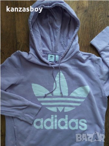 Adidas Originals Trefoil Hoodie Purple Glow - страхотно дамско горнище , снимка 5 - Спортни екипи - 35895854