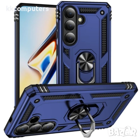 Shockproof Калъф за Samsung S26 5G - TPU+PC, 360° Въртящ се пръстен, 7 цвята, снимка 4 - Калъфи, кейсове - 53854364