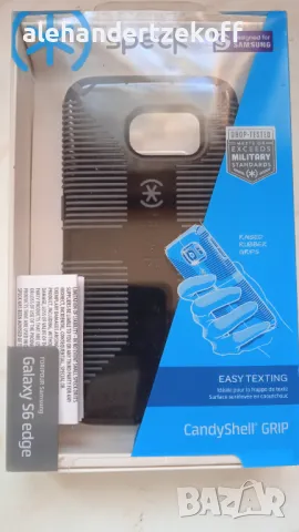 Кейс Speck CandyShell Grip за Galaxy S6 Edge, Black/Slate Grey, снимка 2 - Калъфи, кейсове - 49830727