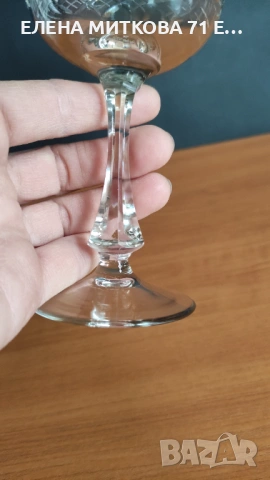 Комплект от 5 бр.кристални чаши за аперитив, снимка 7 - Чаши - 53637313