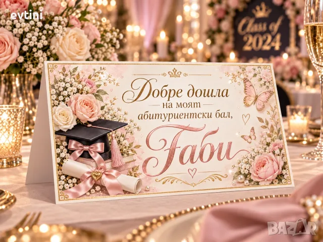Персонализирана табелка за маса с име на гост, снимка 18 - Картини - 56134839