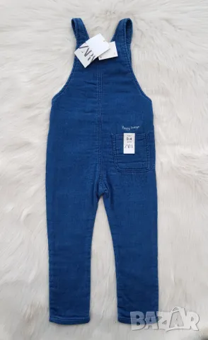 Дънков гащеризон ZARA 3-4 години, снимка 2 - Детски панталони и дънки - 49653917
