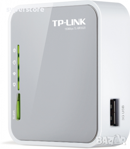 Рутер безжичен  Router TP-Link TL-MR3020 Wi-Fi N 3G / 4G 150Mbps компактен преносим рутер, снимка 2 - Рутери - 36268087