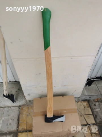90СМ брадва с клин 2кг-дървена дръжка в два цвята 0602261721, снимка 14 - Градински инструменти - 53384444
