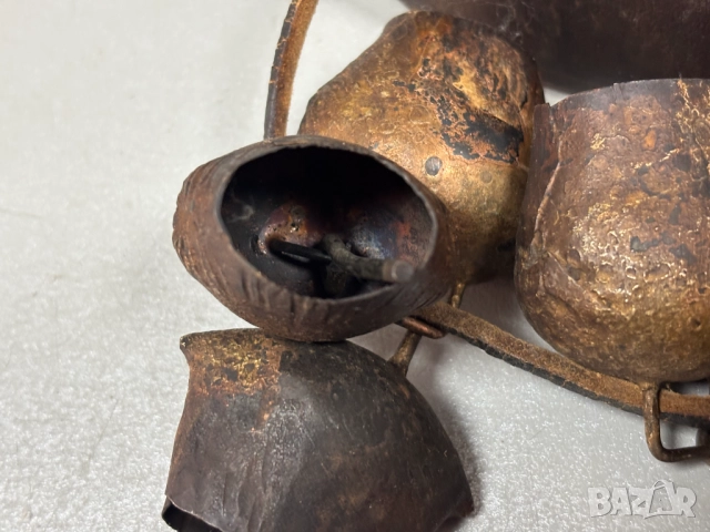 Истински Автентични Стари Хлопки-5 броя на кожен каиш, снимка 5 - Антикварни и старинни предмети - 52803117