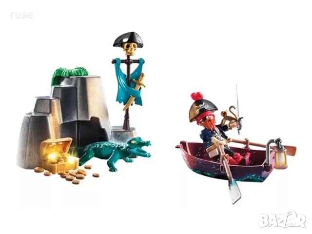 НОВИ! Playmobil 70860 Пиратско съкровище пират с алигатор и лодка, снимка 2 - Конструктори - 48967765
