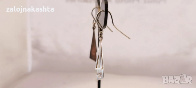 Сребърни обеци-3,16гр/925, снимка 5 - Обеци - 52934615