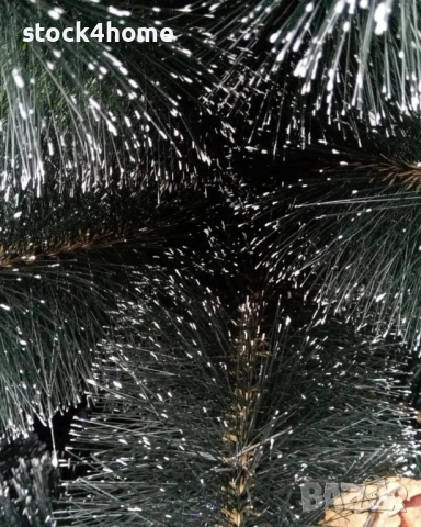 Изкуствена коледна елха с кръстата стойка и бели връхчета, снимка 5 - Декорация за дома - 52329169