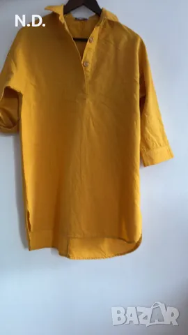 Дамска жълта туника лен/памук, Reserved, размер 34