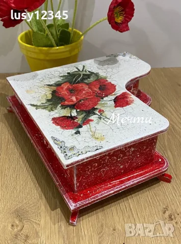 Кутия-пиано с макове!, снимка 4 - Пиана - 55880767