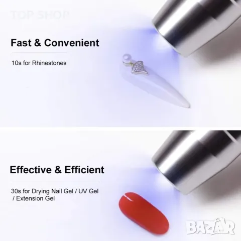 Мини фенерчета за нокти Лампа за сушене, снимка 6 - Продукти за маникюр - 48735285