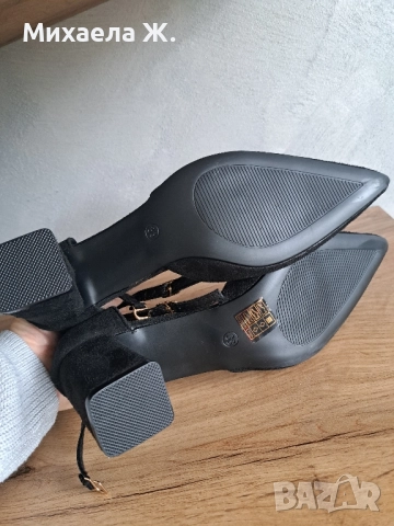 Нови дамски сандали велур 38 размер, снимка 3 - Сандали - 52039302