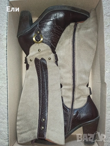 Дамски ботуши естествена кожа 38, снимка 4 - Дамски ботуши - 53654730