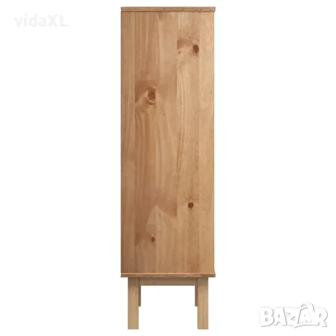 vidaXL Шкаф за обувки OTTA с 3 чекмеджета, кафяв, бор масив, снимка 5 - Шкафове - 56147273