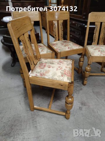 Трапезни столове с фрезовани крака (материал дъб), снимка 2 - Столове - 39107976