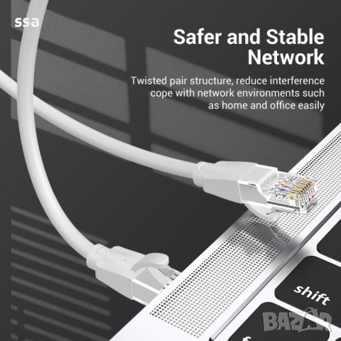 Vention Кабел LAN UTP Cat.6 Patch Cable - 5M Gray - IBEHJ, снимка 11 - Кабели и адаптери - 44231692