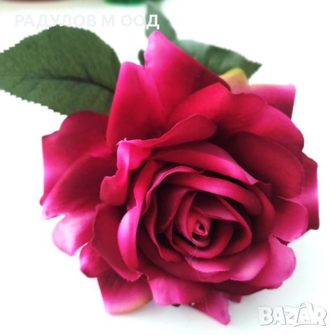 висок клас Изкуствена роза 75 см, снимка 5 - Изкуствени цветя - 41756669