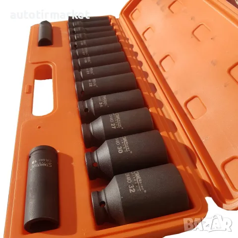 Комплект ударни вложки 15броя 1/2" StahlMayer – ST089, снимка 3 - Аксесоари и консумативи - 56053524