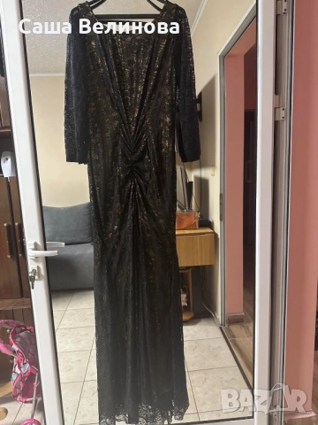 Официална дълга черна рокля