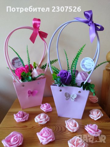 Сапунени рози , снимка 6 - Изкуствени цветя - 44343568