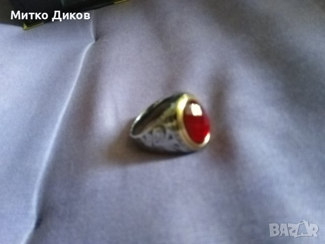 Пръстен мелхиор с камък , снимка 2 - Пръстени - 40429296