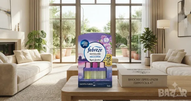 Пълнител за електрически освежител за въздух Ambi Pur Febreze Kyoto Gardens 20 мл. 