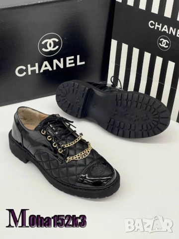 дамски маратонки от естествена кожа chanel