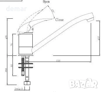 Xcel Home Бял кръгъл кухненски смесител за мивка с единичен горен лост, снимка 4 - Смесители - 50963930