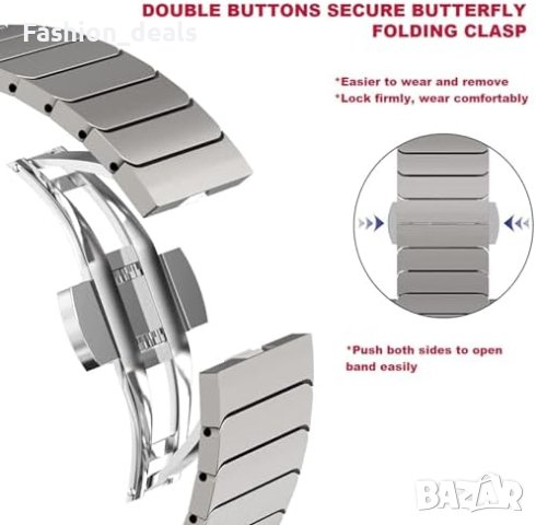 Нова Каишка за Apple Watch за жени и мъже iwatch Неръждаема стомана Подарък, снимка 8 - Каишки за часовници - 42254259