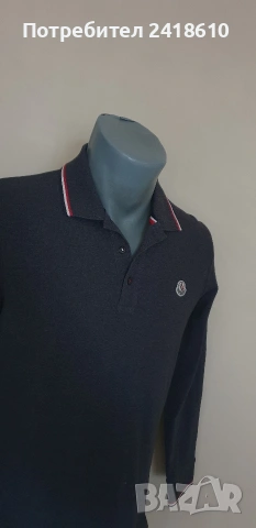 Moncler Pique Cotton Mens Size S ОРИГИНАЛ Мъжка блуза!, снимка 3 - Блузи - 53668265